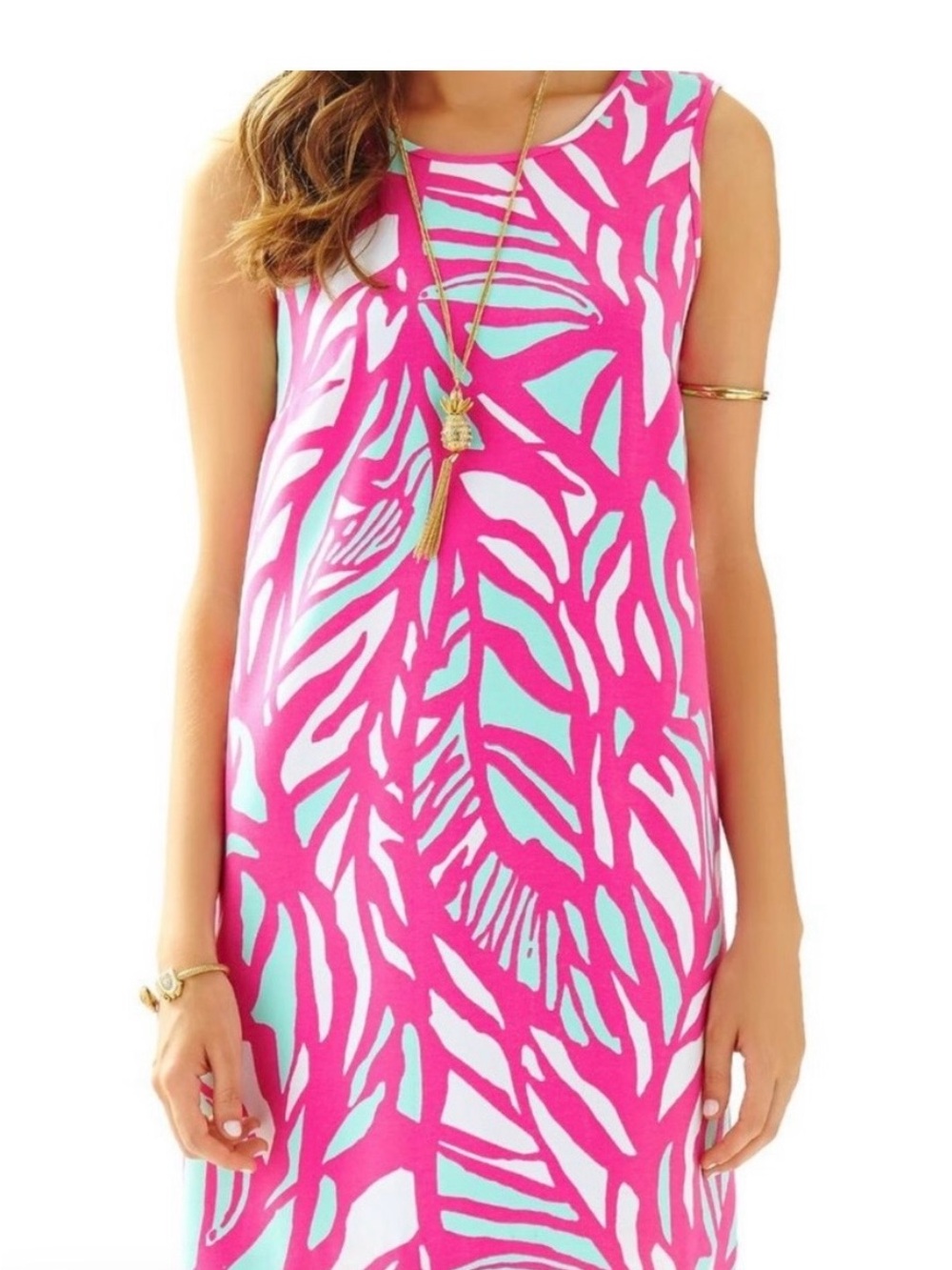 Lilly Pulitzer Sabrina Shift Dress Capri Pink Papaya Playa Small